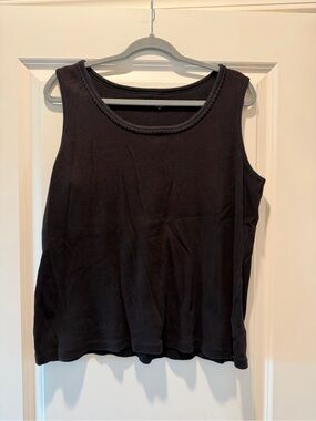Laura Scott Black Sleeveless Tank Top